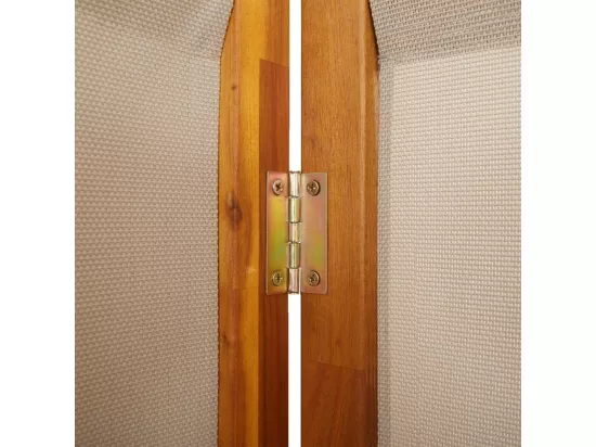 Cloison de séparation 4 panneaux taupe 280x180 cm