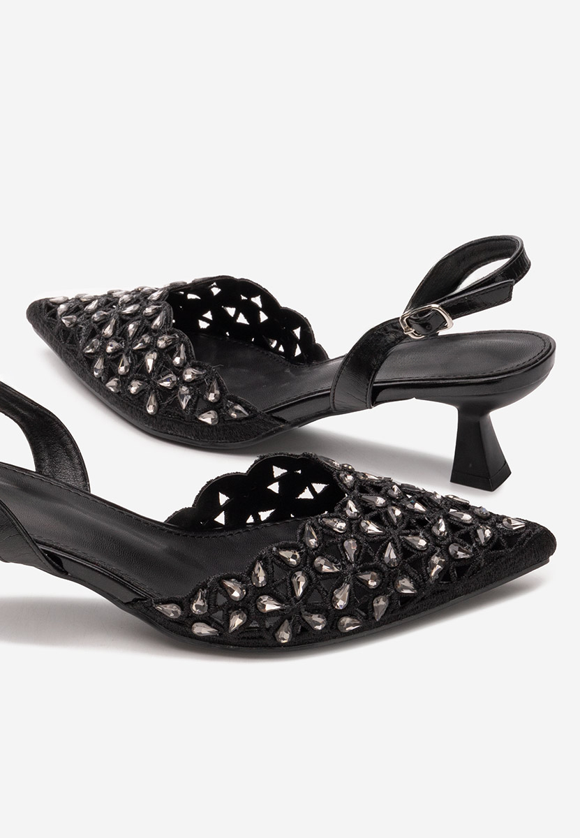 Chaussures slingback noirs Melonie