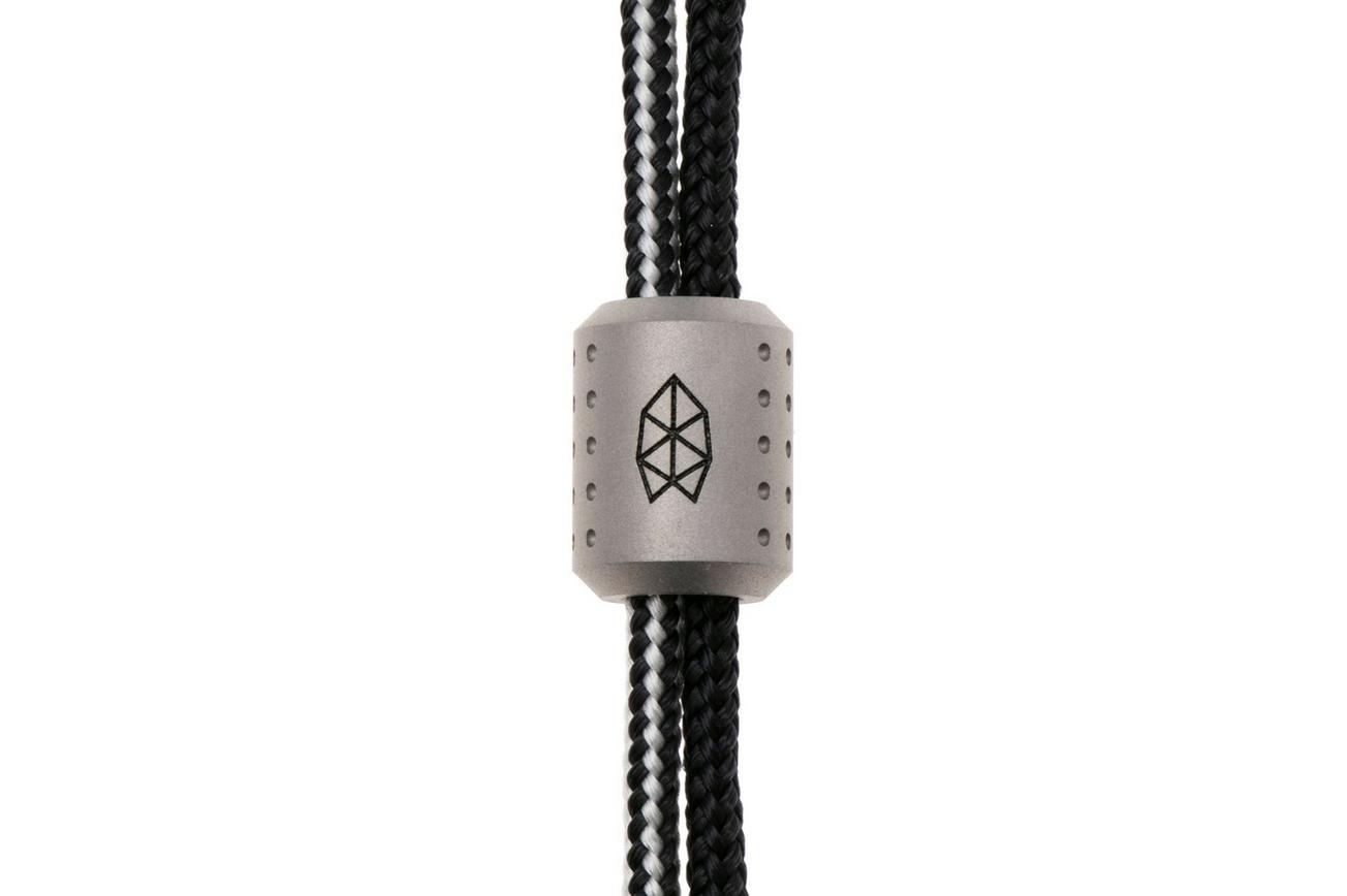 The James Brand The Alder ES215969-10 Grey Titanium, Black/BW, paracord lanyard met bead