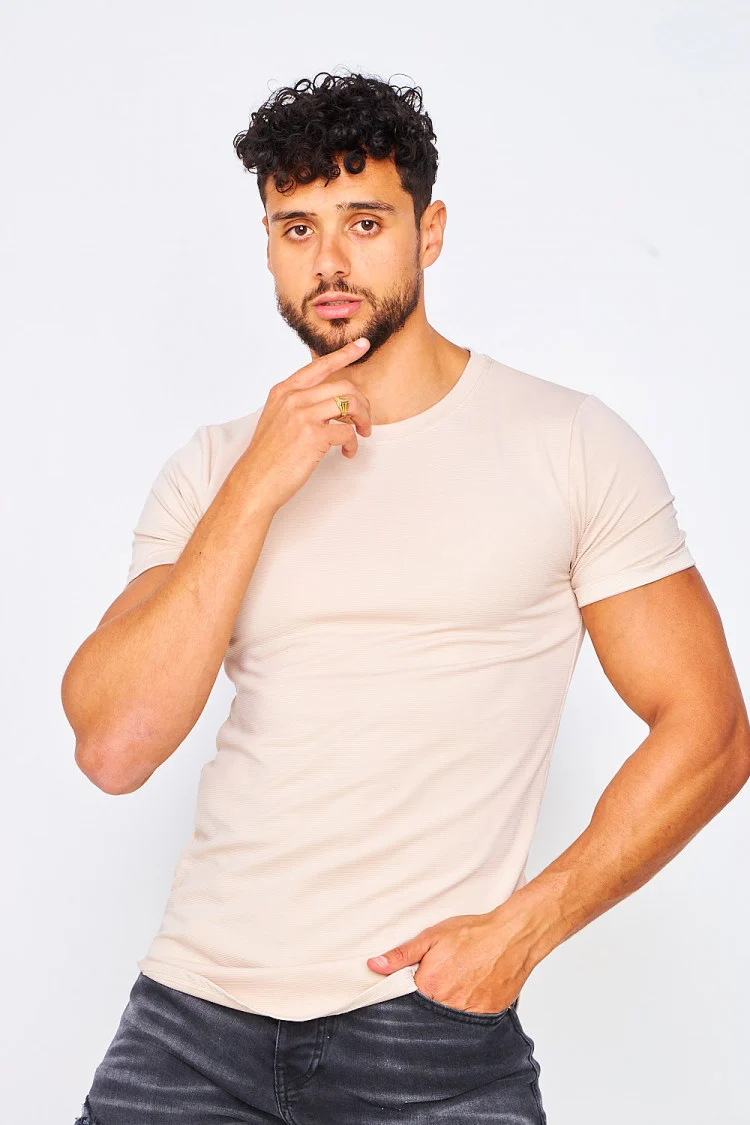 T-shirt beige uni
