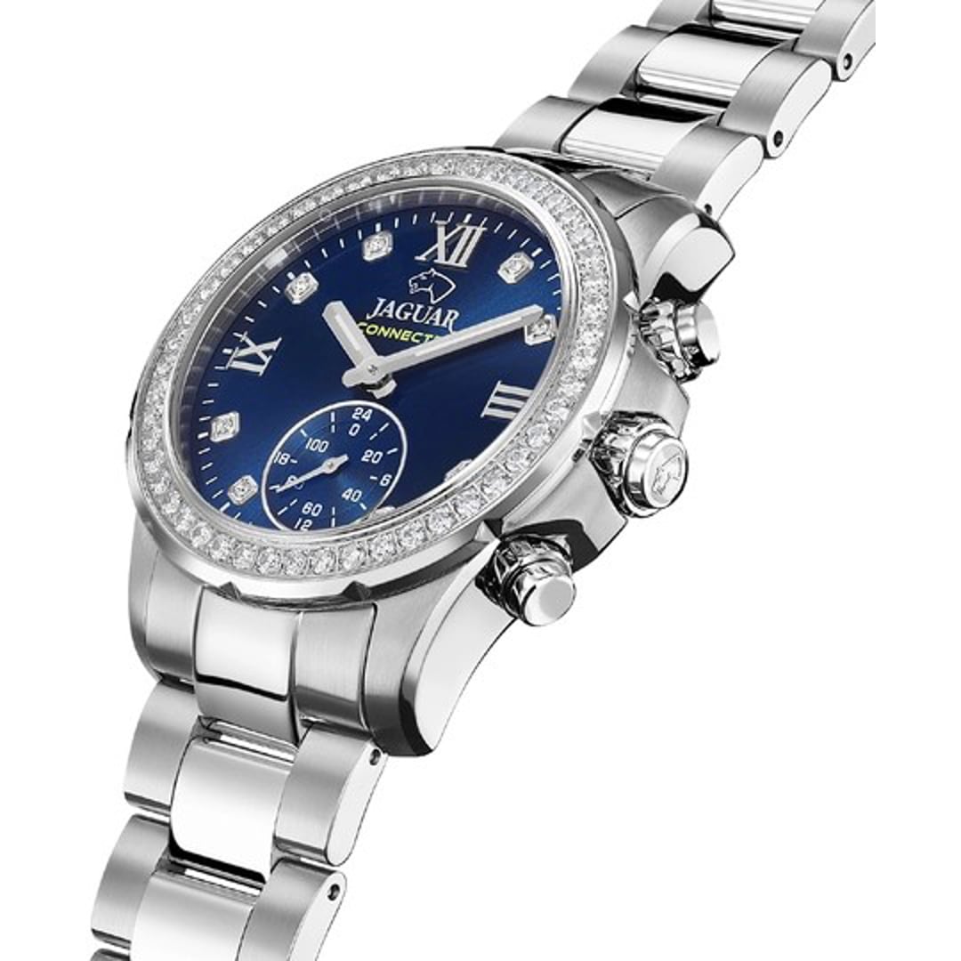 Jaguar Connected Lady Silbrig / Blau 37mm