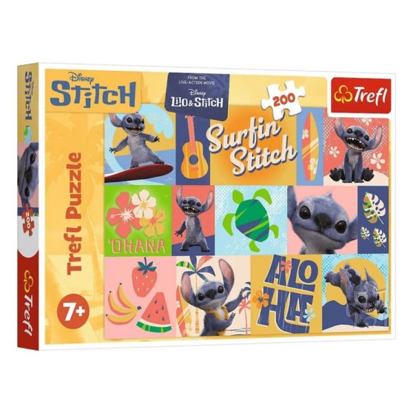 Trefl Puzzle Lilo & Stitch Surfing Stitch  7 Anos 200 Peças