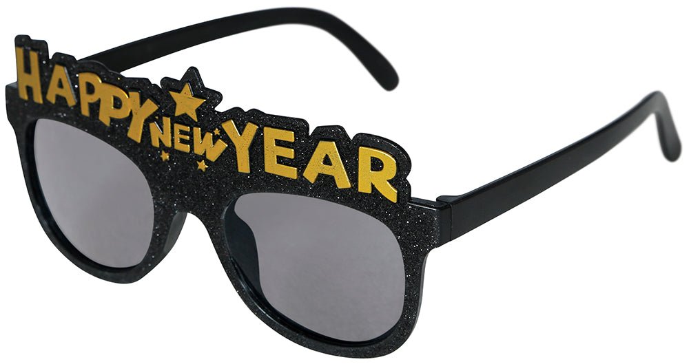 Happy New Year Bril Zwart Goud