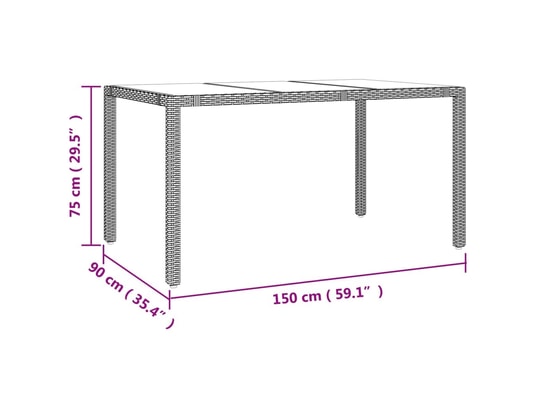 LES TENDANCES - Ensemble table et chaises de jardin-beige-6 places-451594