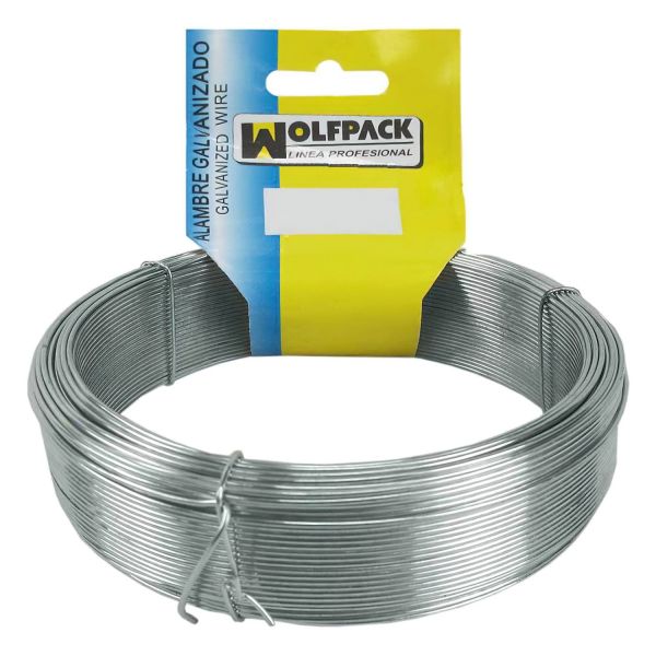 WOLFPACK Alambre Galvanizado (rollo 1000 Gramos) Nº15/2,4 mm. Af 01010476