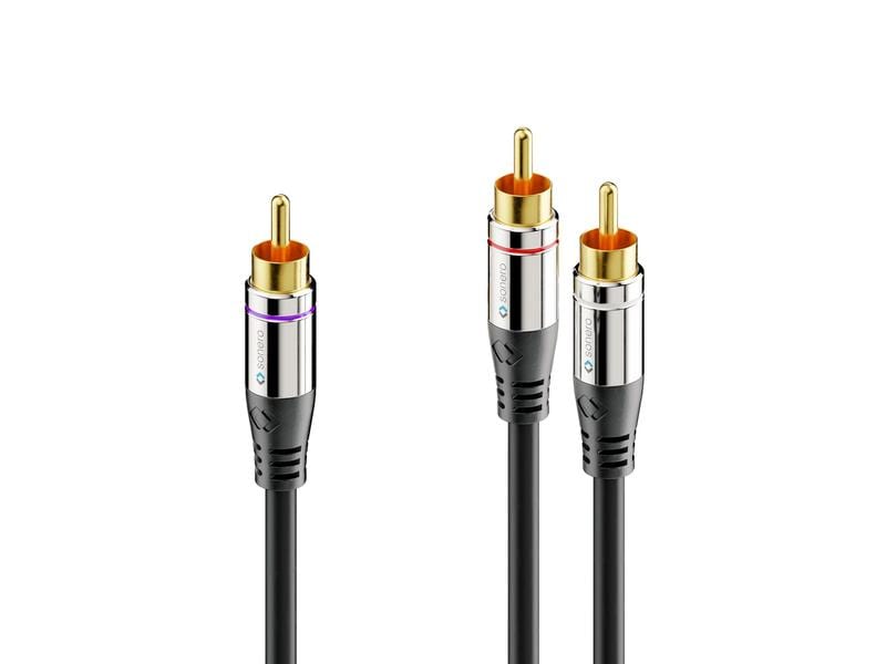 sonero Subwoofer Stereo / Mono Y-Kabel Cinch - Cinch 5 m Subwoofer Stereo / Mono Cinch Audio Y-Kabel
