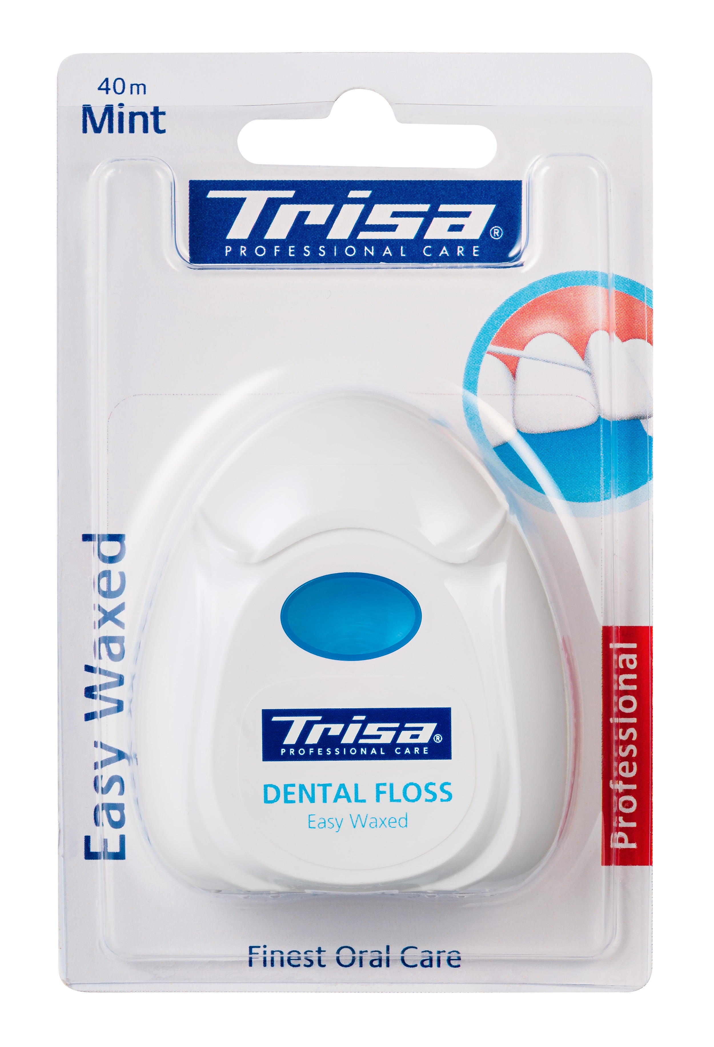 TRISA Zahnseide Easy Waxed<br>1 Stück, 40m, mint Xylitol