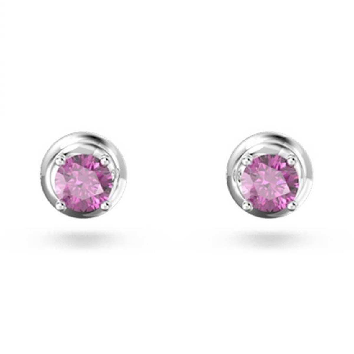 Boucles d'oreilles clous Swarovski roses