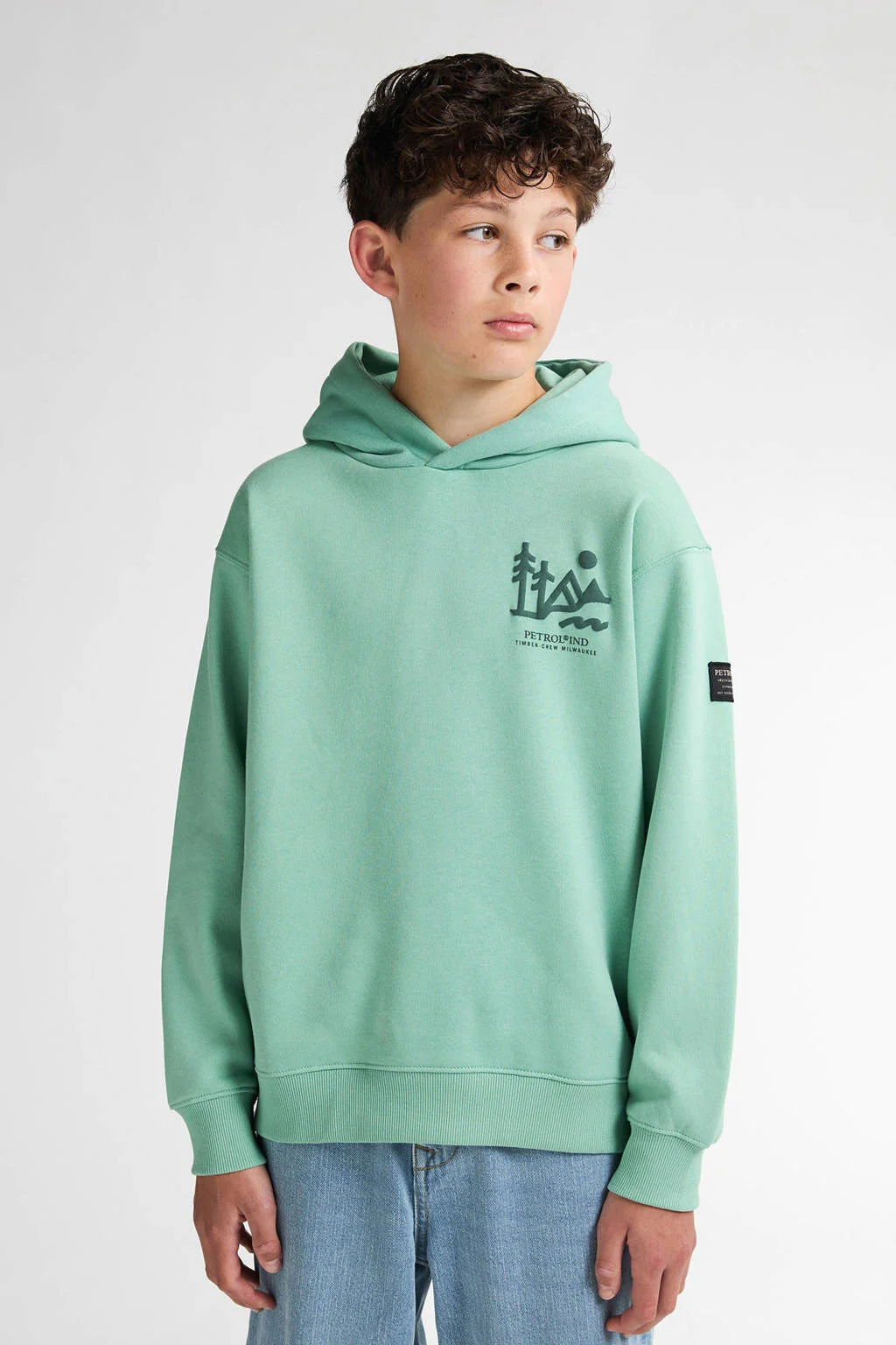 Petrol Industries hoodie lichtgroen
