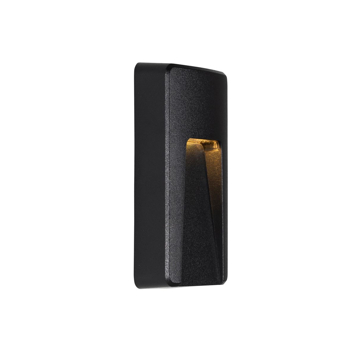 Buiten wandlamp zwart rechthoekig incl. LED IP65 - Gem