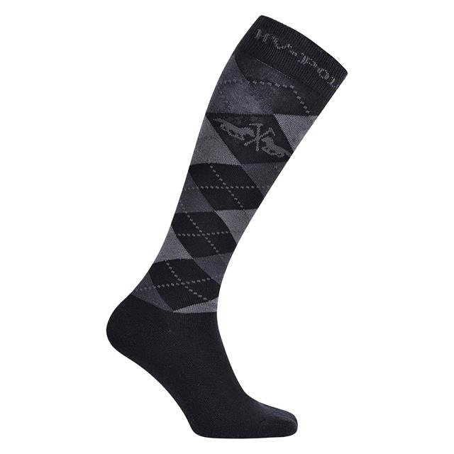 Sokken HV POLO Argyle Zwart-lichtgrijs