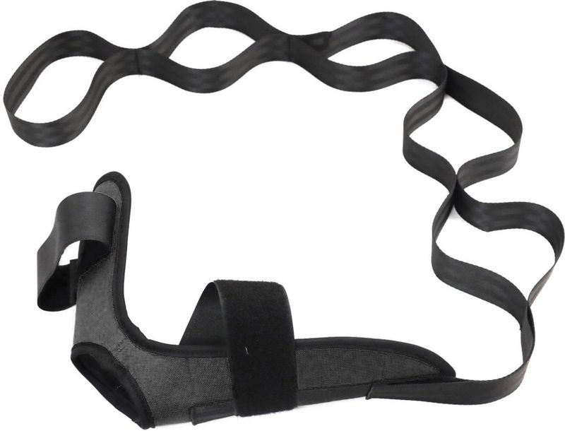 1pc HYL SPORTS Polyester Yoga Weerstandsband - Multi-Loop Stretch Strap voor Pilates, Dans, Flexibiliteitstraining - Medium Spanning Oefenband voor Beenstretching - Universele Pedaaltrekker