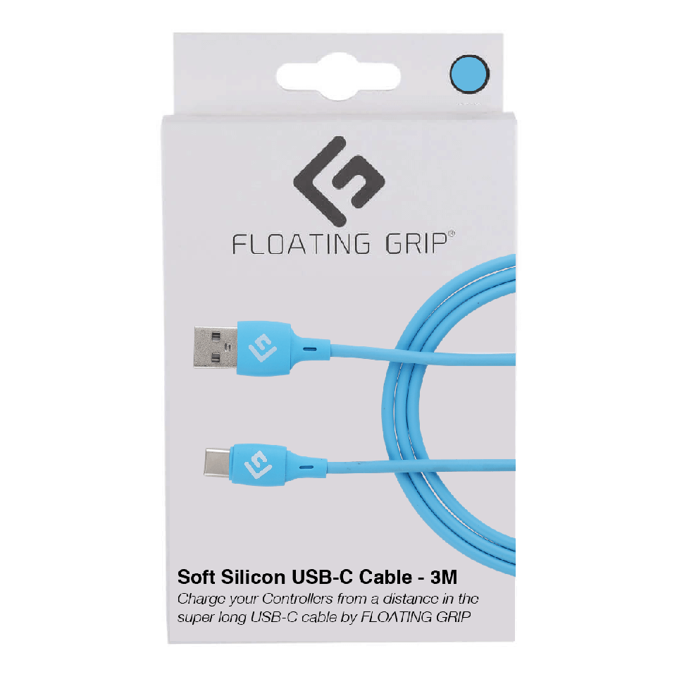 Floating Grip 3M Silicone USB-C Cable (Blue)