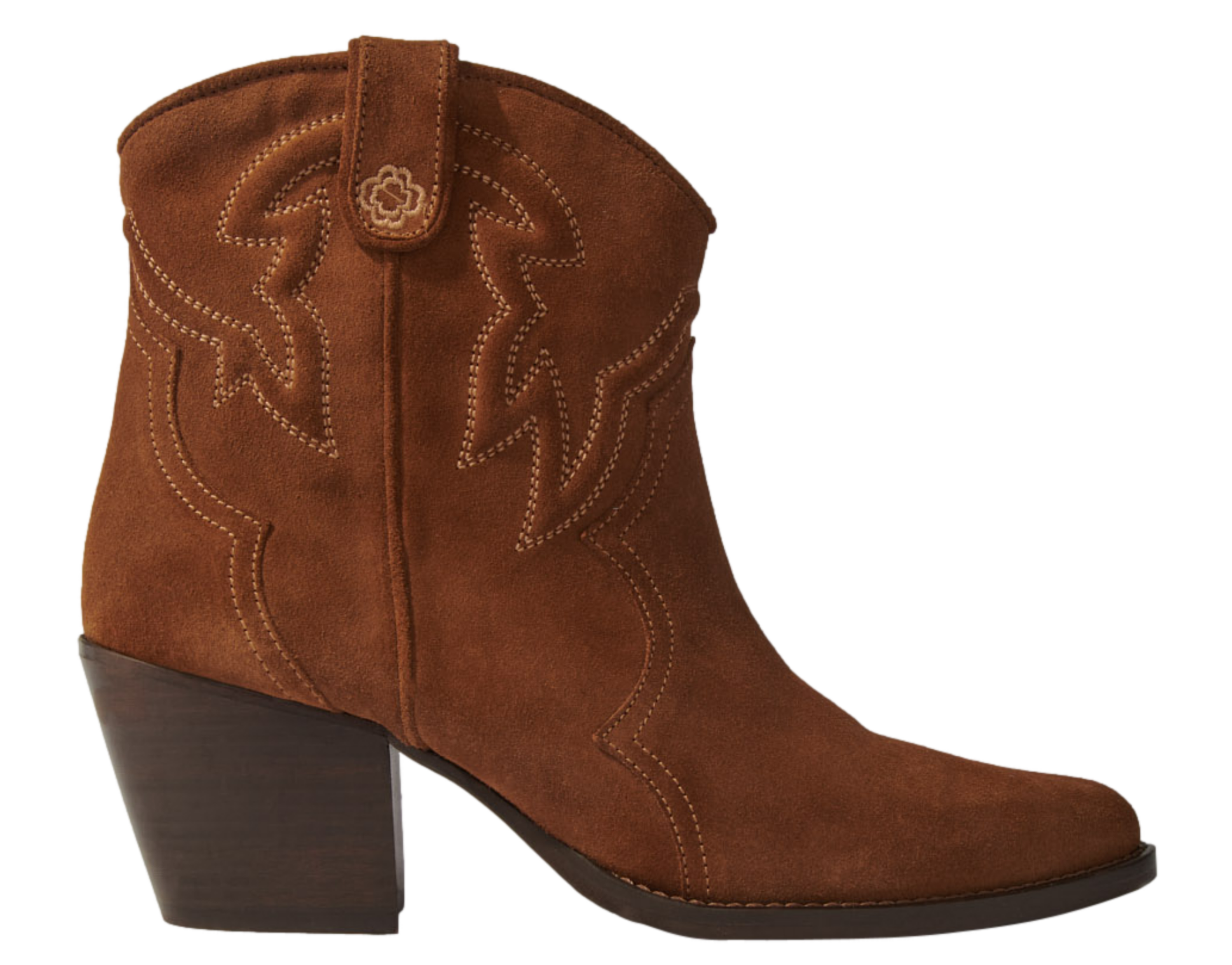 Bottines à talons en cuir | Marron