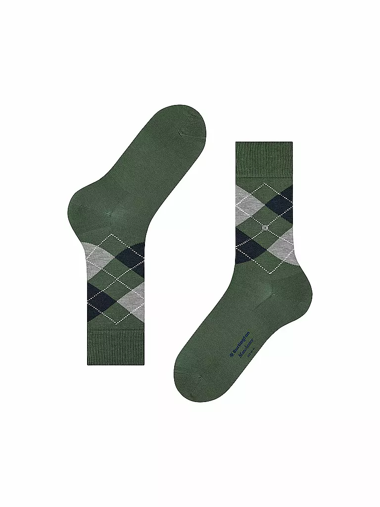 BURLINGTON Herren Socken 40-46 MANCHESTER mountain green olive