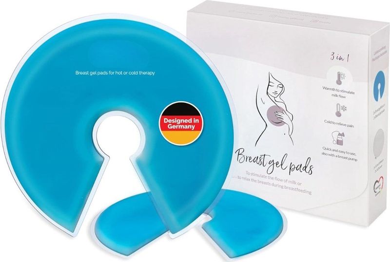 Hydrogel Pads Borstvoeding - Thermopads 3-In-1 - Borstgelkussen - Koelpad En Warmtepad - Voor Gebruik Bij Borstvoeding En Borstkolven - Ontspannend En Melkstroomstimulerend - Pakket Van 2 - En 2 Beschermende Fleece
