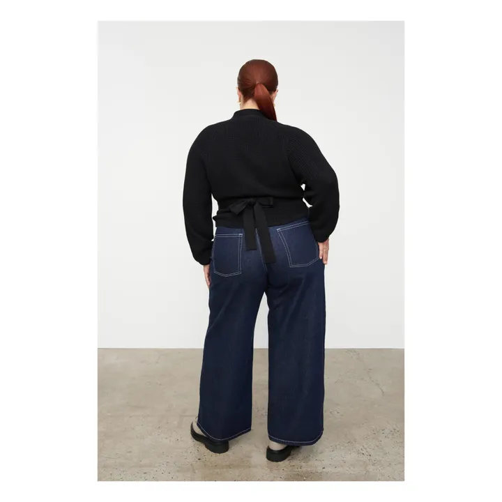 Kowtow Cardigan Croisé Composure Coton Bio | Noir