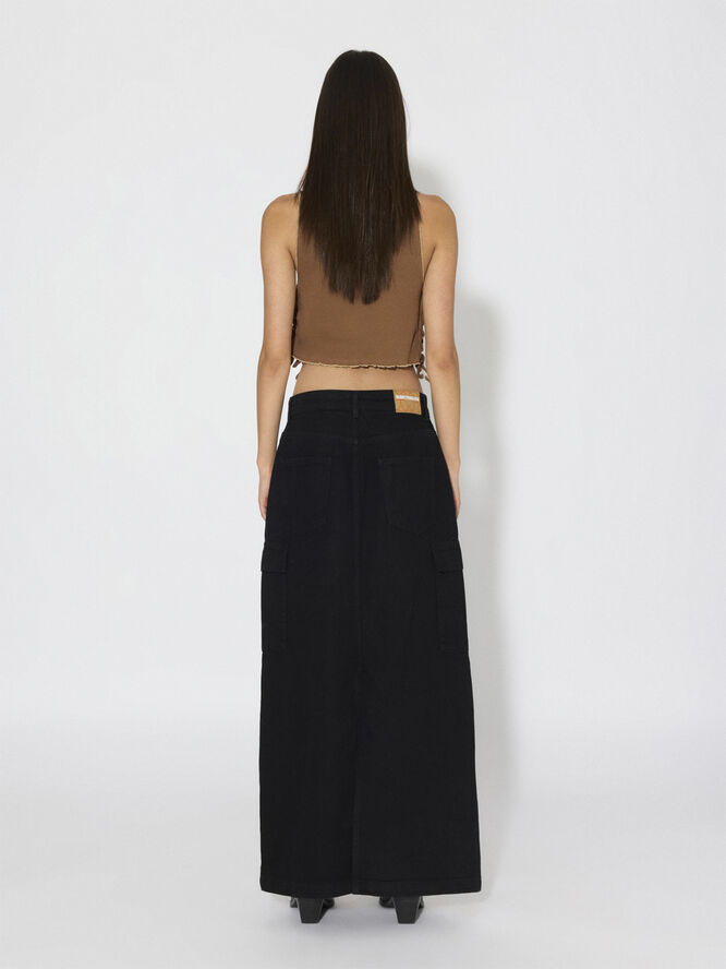 Something New SNVENUS HR MAXI SKIRT - WST Black