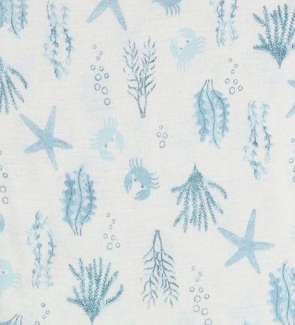 Joha Strampler - Wolle - Hellblau m. Print