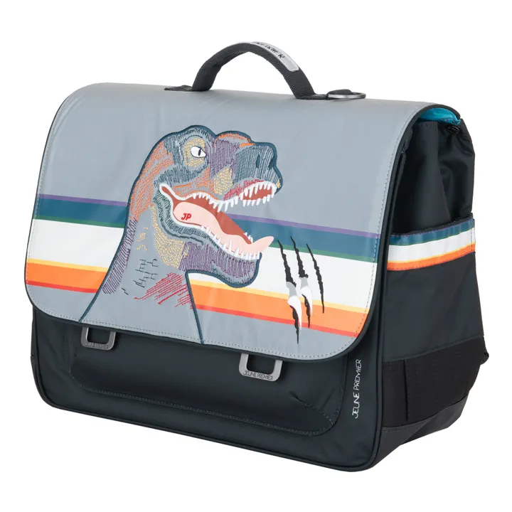 Jeune Premier Cartable Midi Reflectosaurus | Gris