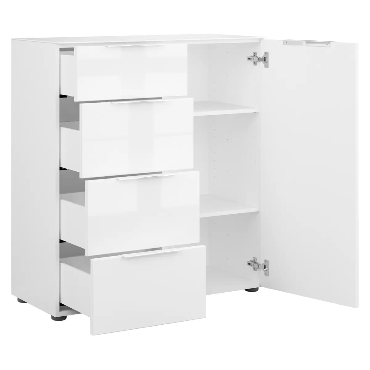 Kommode 4S1T Style weiss