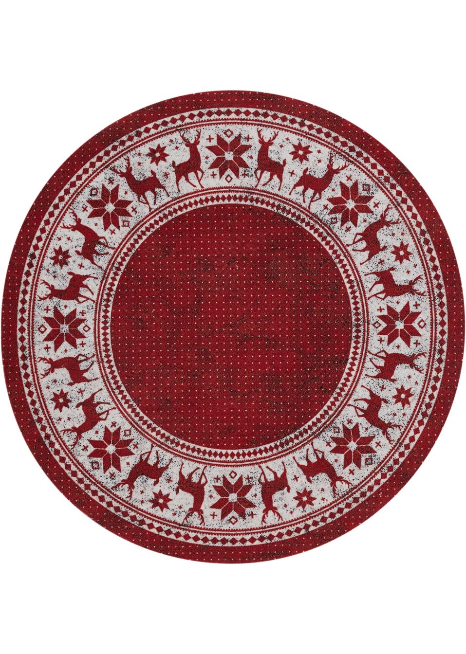 Tapis rond avec motif de Noël
