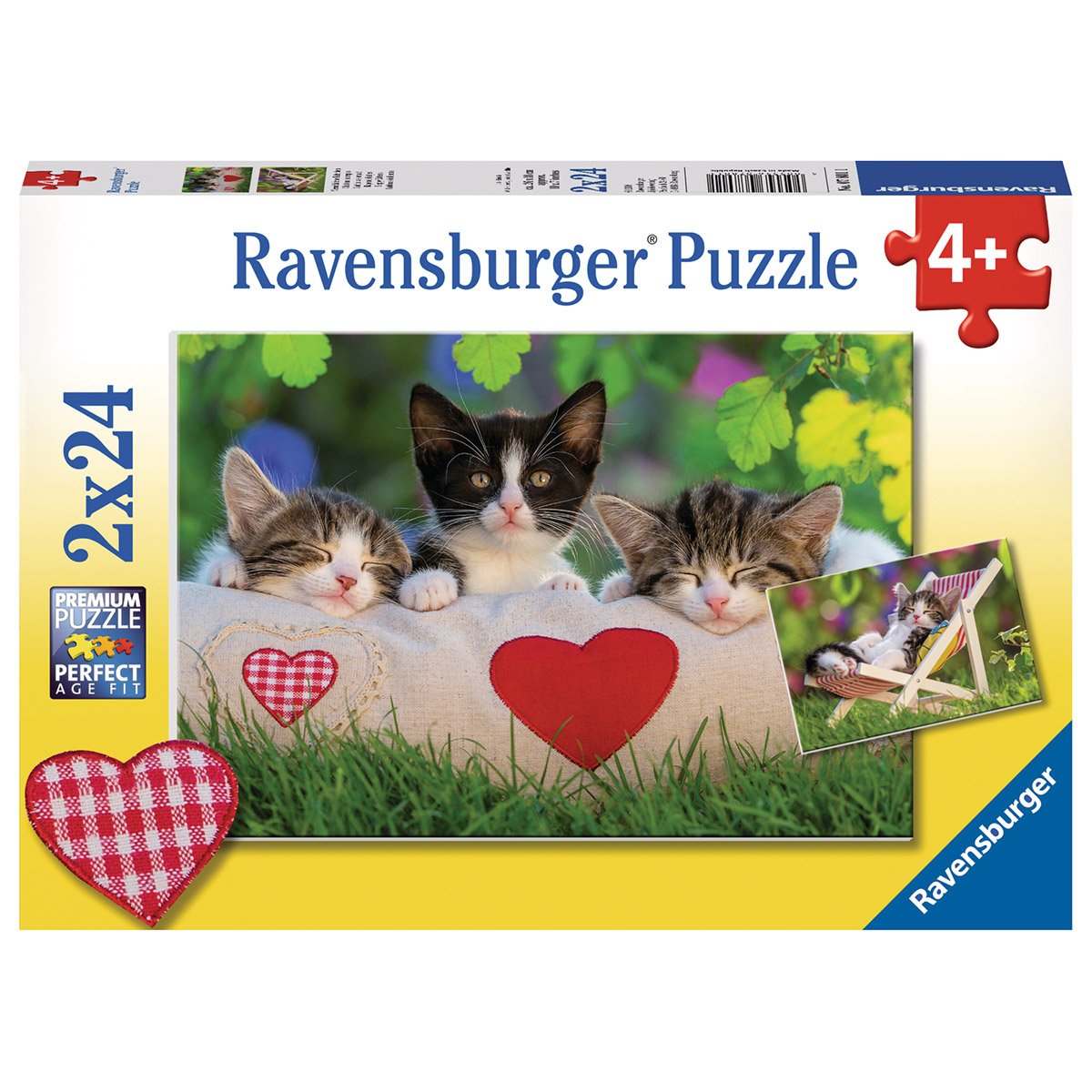 2 puzzles de 24 pièces Chatons au repos