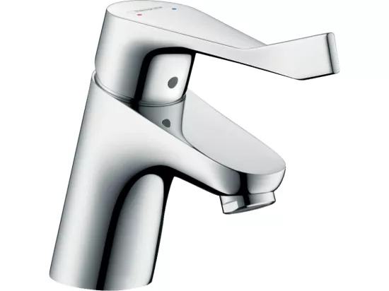 HANSGROHE Mitigeur lavabo Focus 70 Care avec poignée extra longue, avec tirette et vidage chromé
