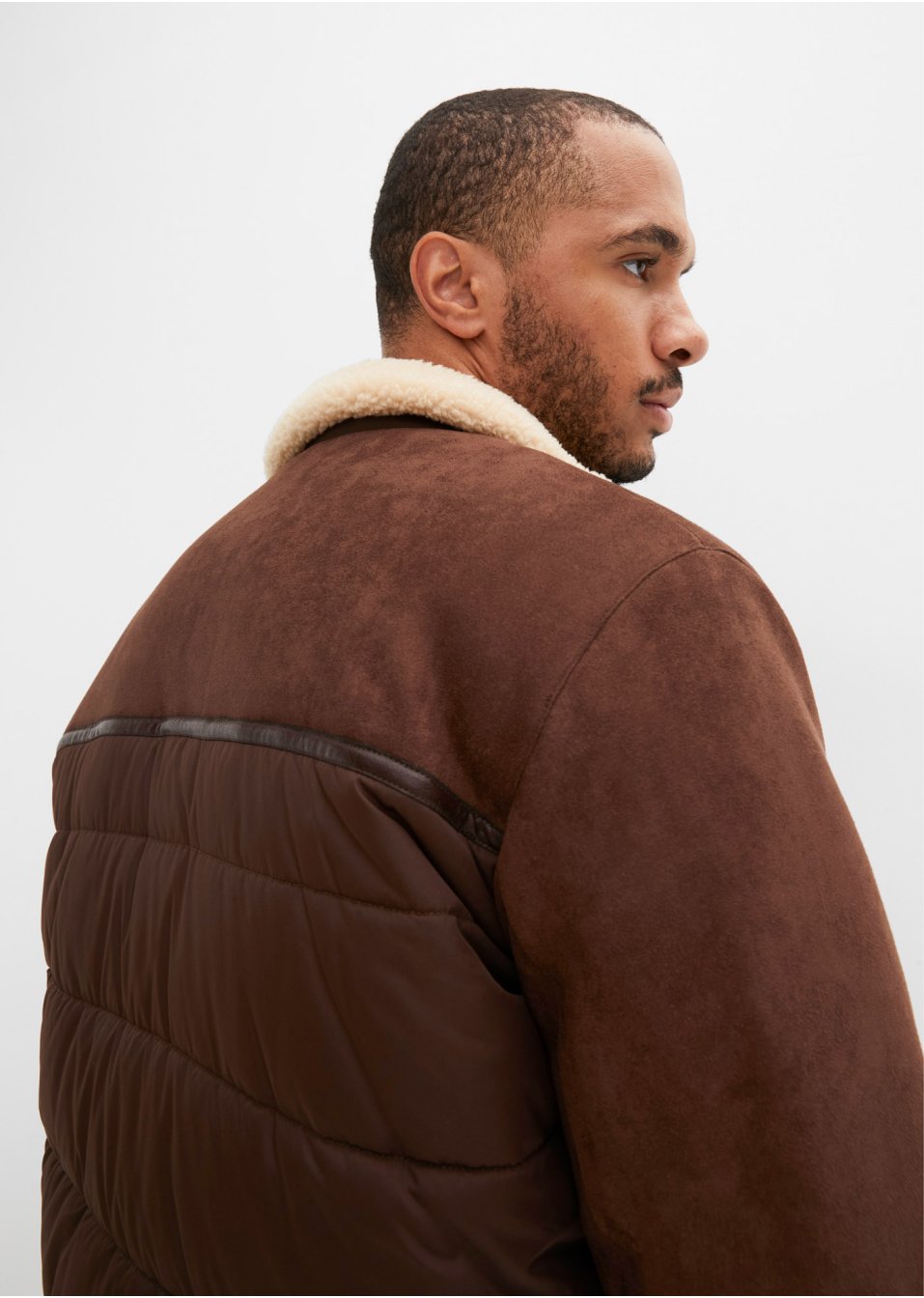 Veste d'hiver en mélange de matière avec polyester recyclé