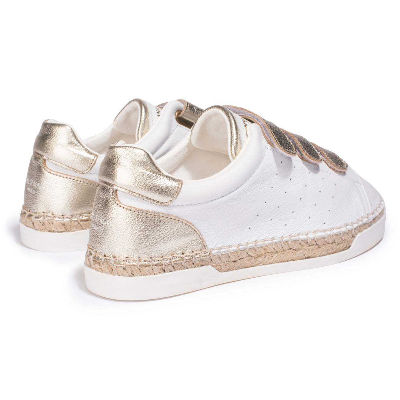 Canal Saint Martin Baskets espadrilles en Cuir Wonder blanc/doré