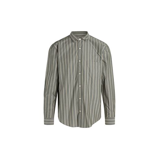Mads Nørgaard Poplin Stripe Malte Skjorte, Grape Leaf Stripe M