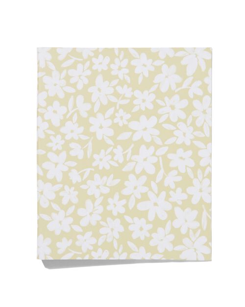 classeur 2 anneaux fleurs vert A4