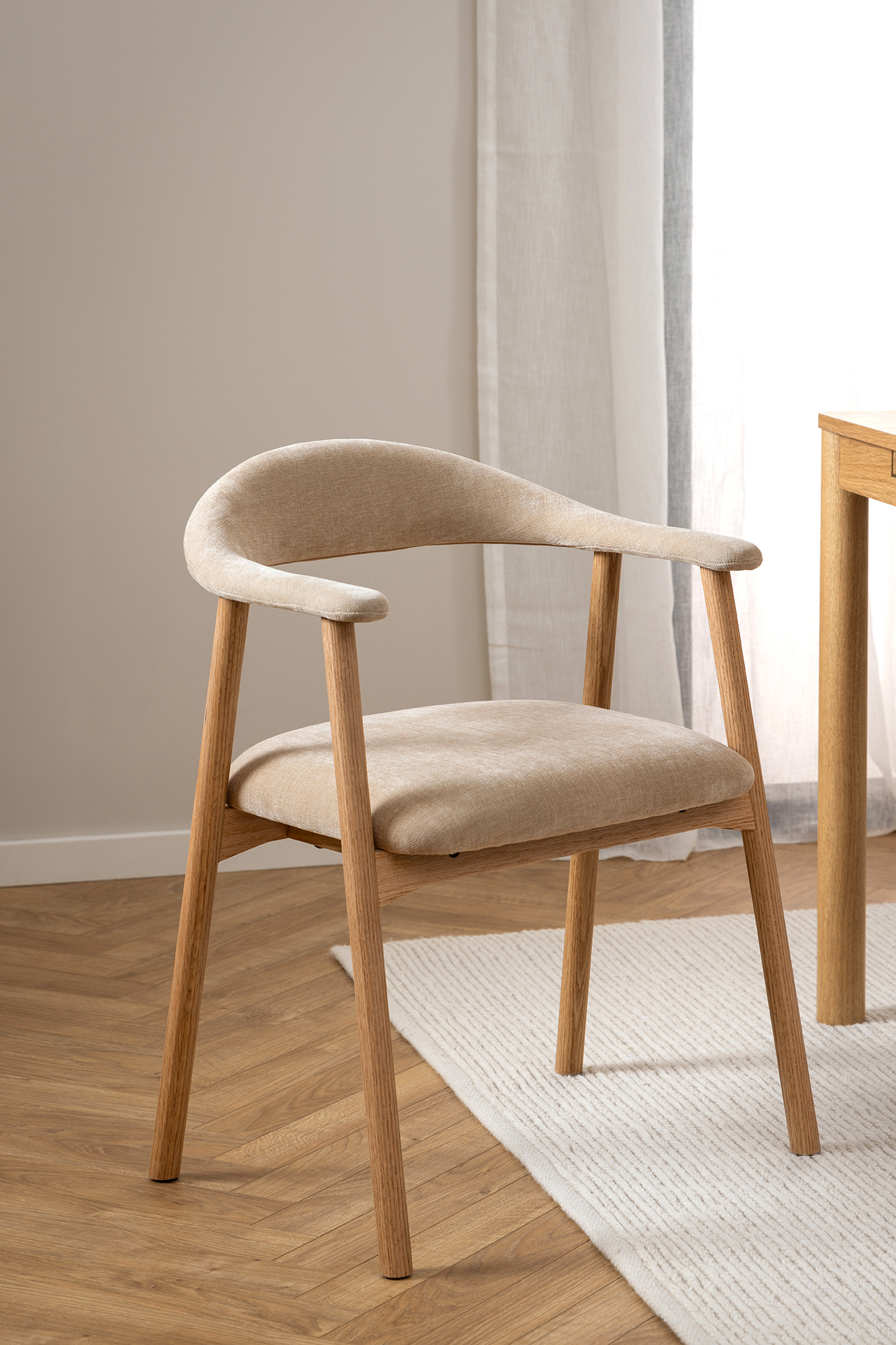 Eetkamerstoel Joren beige - set van 2