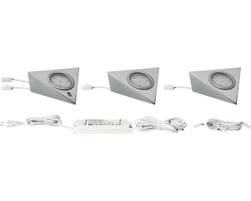 Paulmann LED Sensor Onderkastverlichting Set 3x170 lm 2700 K ijzer/geborsteld 3 stuks 12V