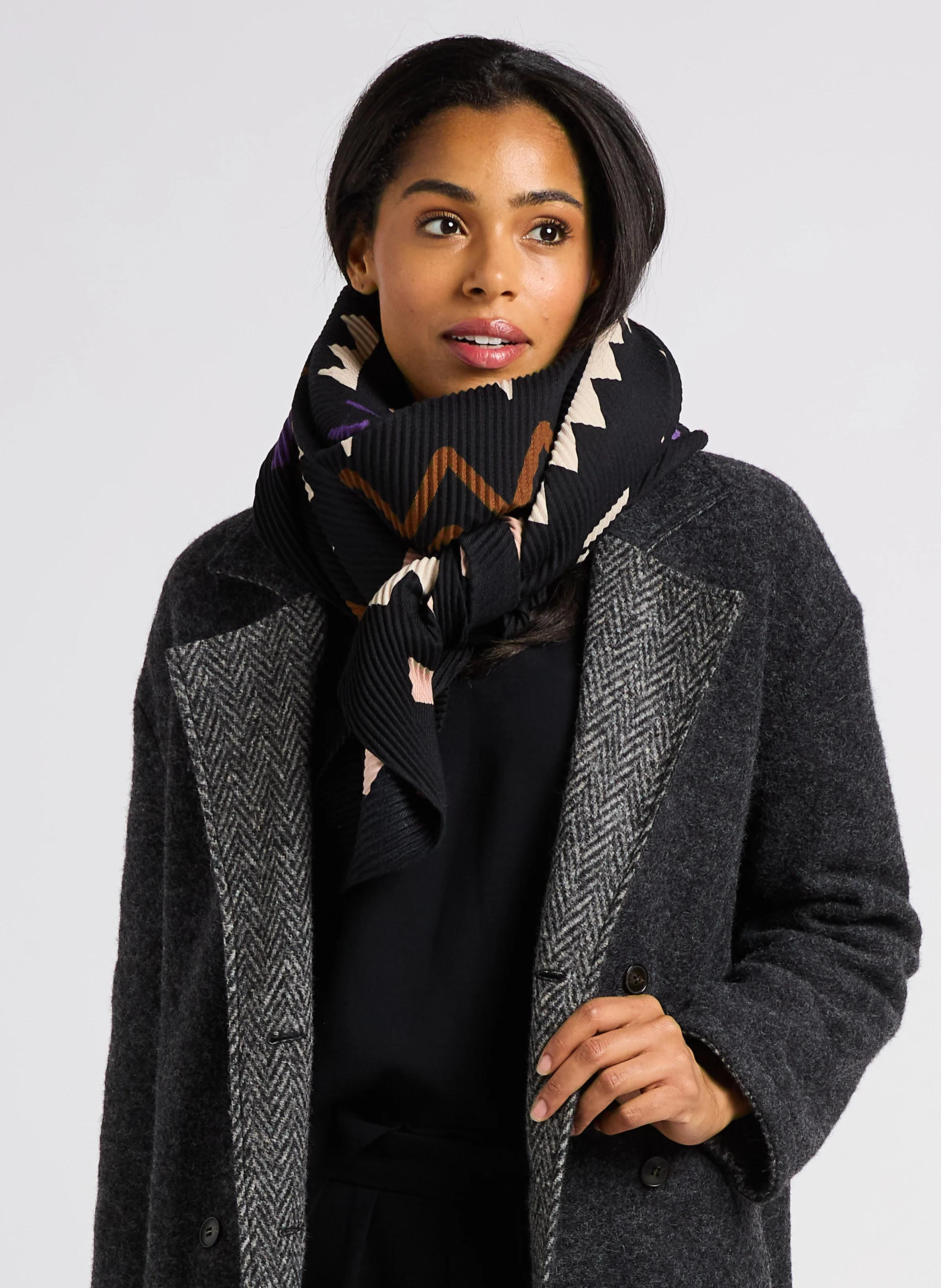 Foulard imprimé | Noir