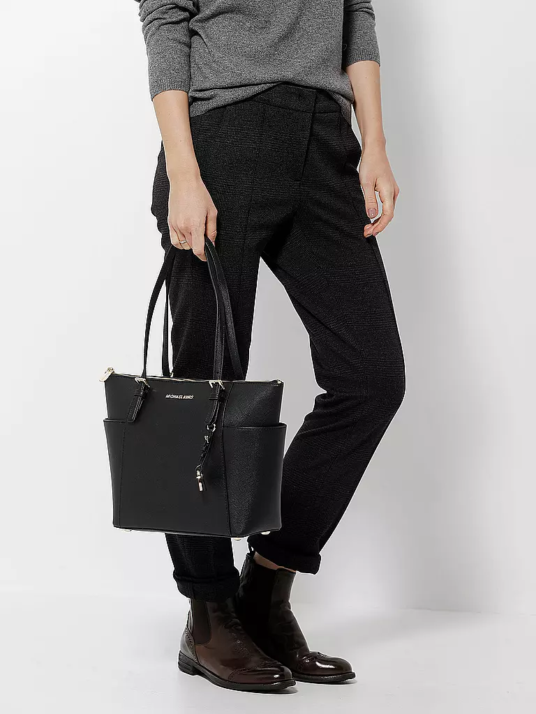 MICHAEL KORS Ledertasche - Shopper JET SET ITEM schwarz