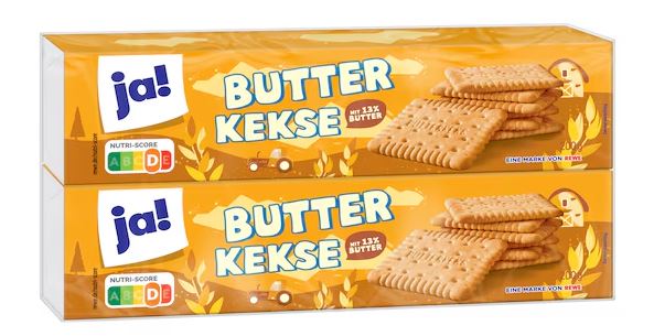 Ja! Butterkeks 2x 200g = 400g MHD:29.10.25