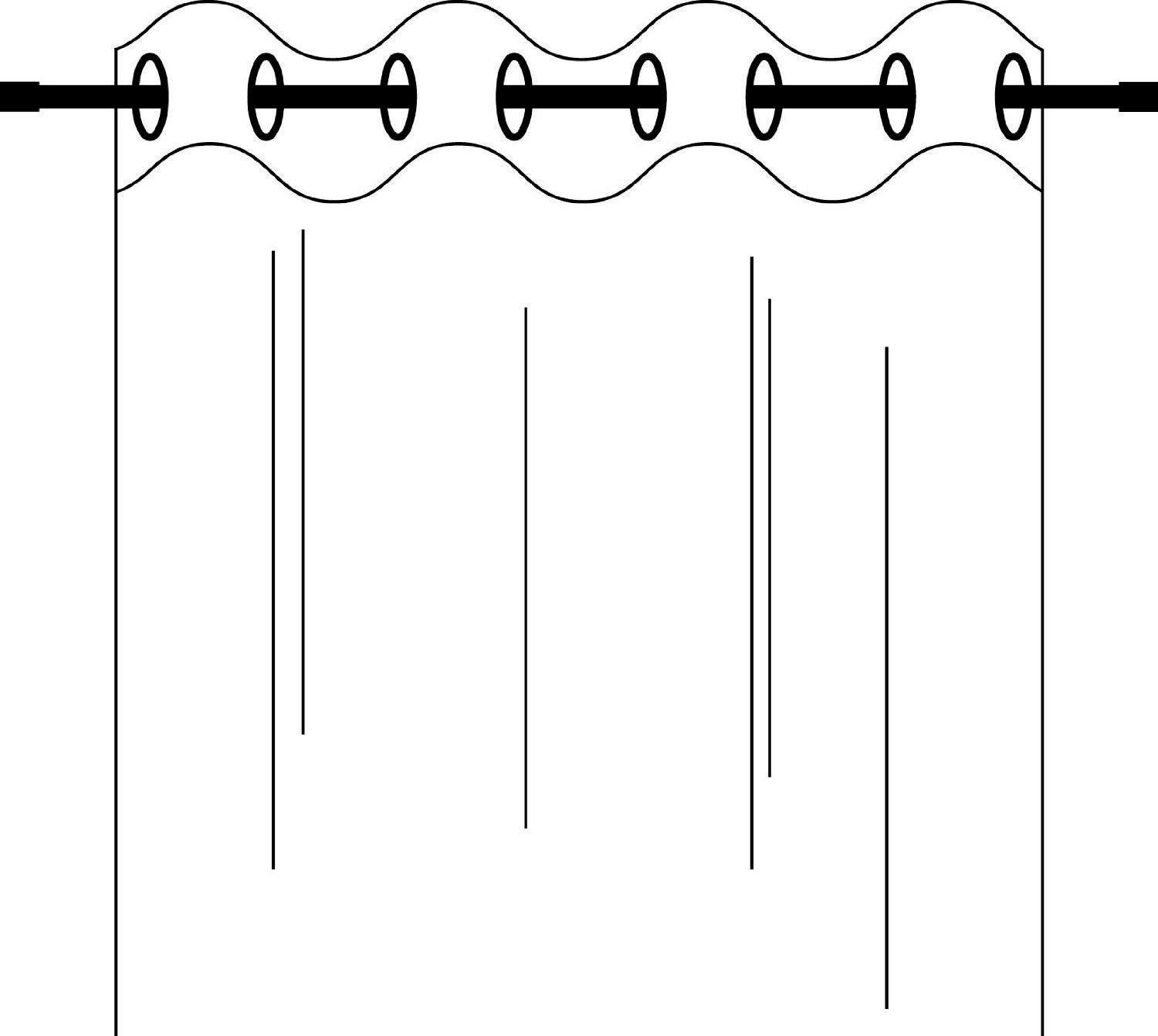 Gerster Vorhang »Ilia« Ösen 1 Stk. tlg. HxB: 235x140, klasischer Uni Ösenschal