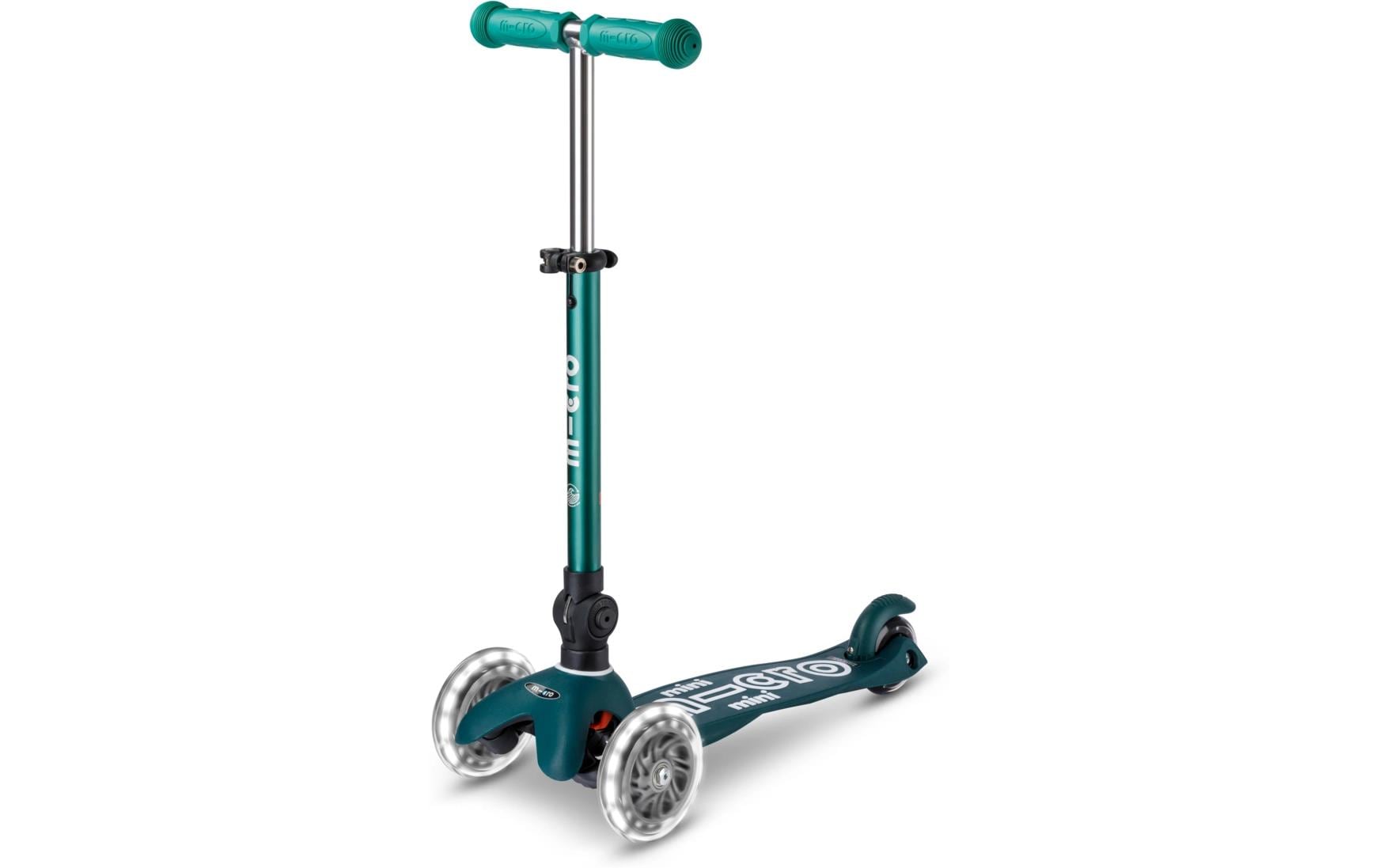 Kickboard Mini Micro Deluxe Foldable ECO LED GrünScooter für Kinder