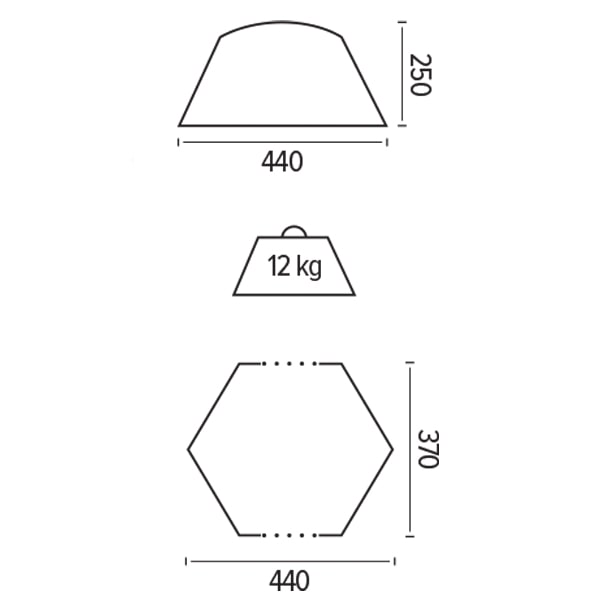 Abri Tonnelle hexagonal TRIGANO