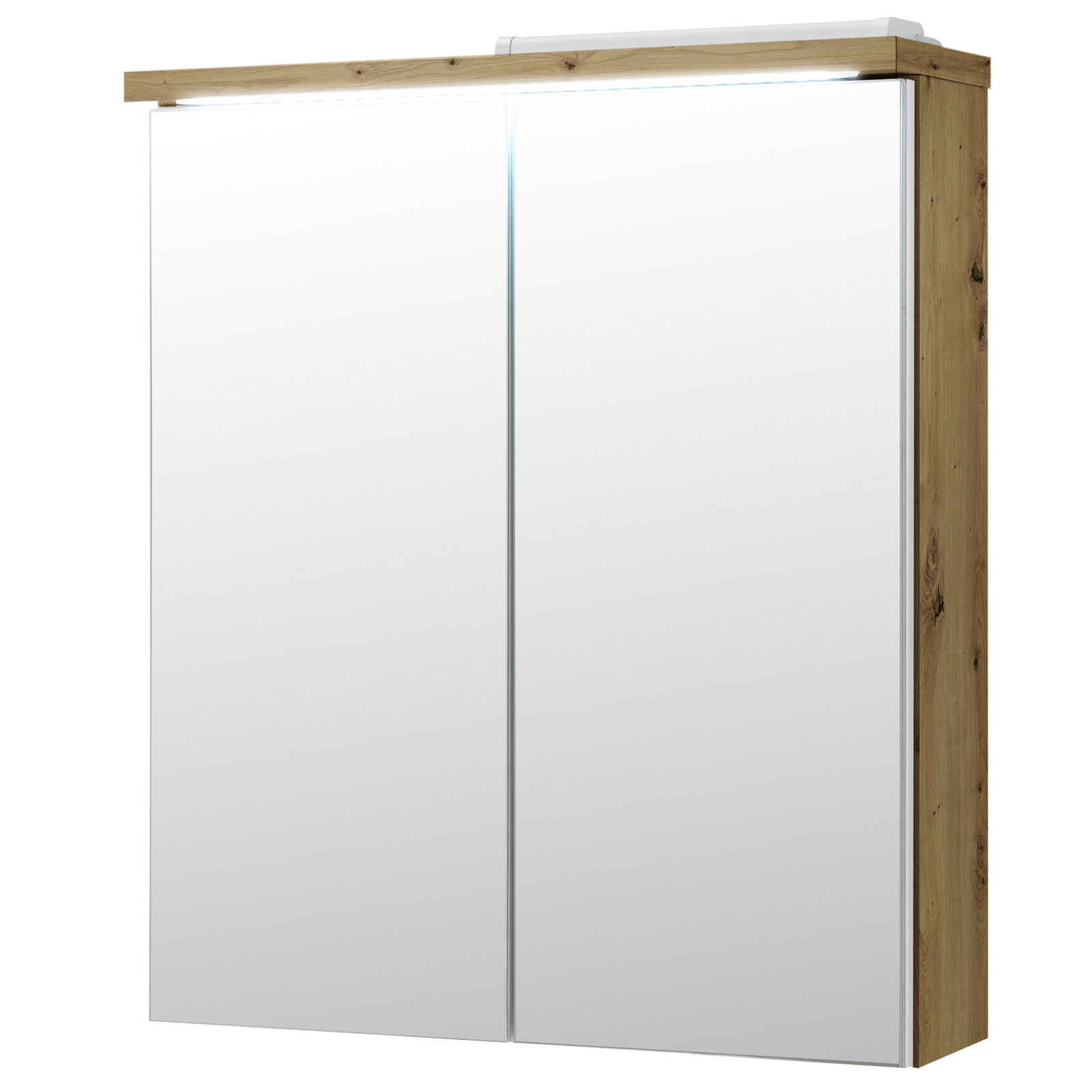 Spiegelschrank - Artisan Eiche - mit LED-Beleuchtung