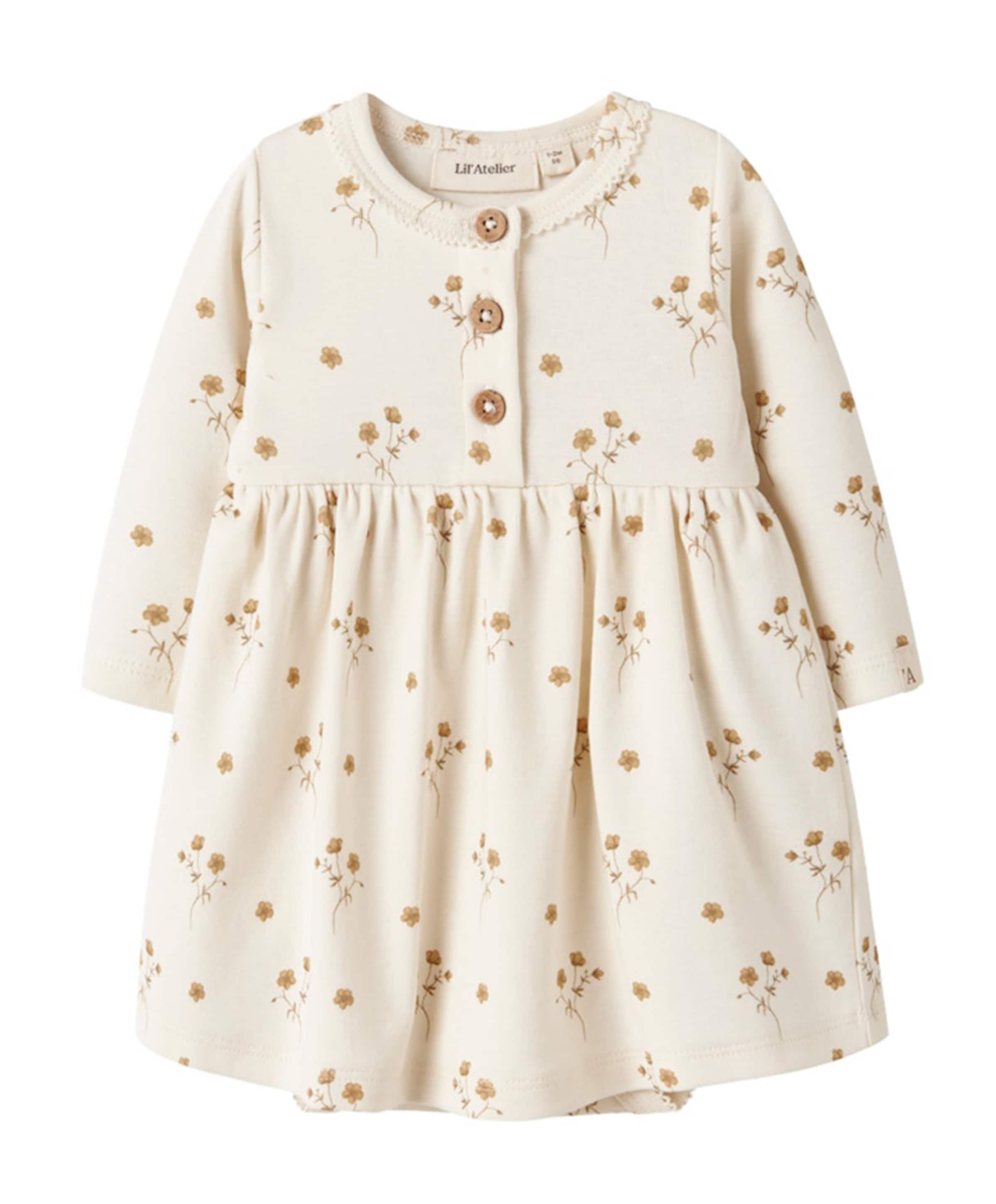 Lil' Atelier Meisjes jurk ecru