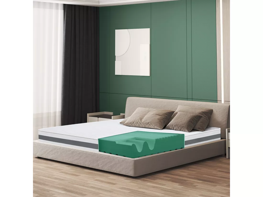 Matelas Double King Size 180x205 à mémoire orthopédique | Hauteur 16 cm | Made in Italy