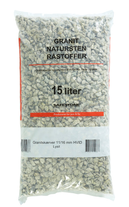Granitskærver 11/16 mm hvid Lysit - Safestone