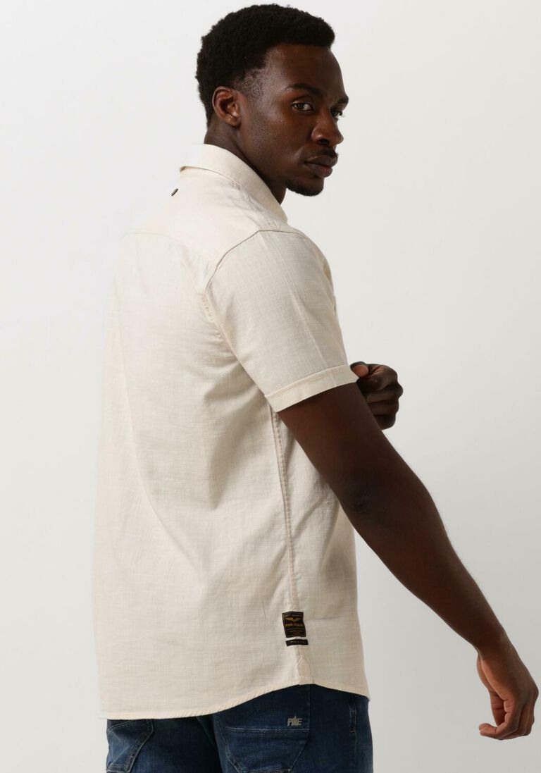 PME LEGEND beige pme legend casual overhemd short sleeve shirt ctn slub
