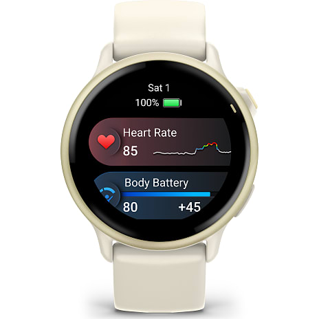 Garmin Vivoactive 6 smartwatch - Bone/Lunar Gold