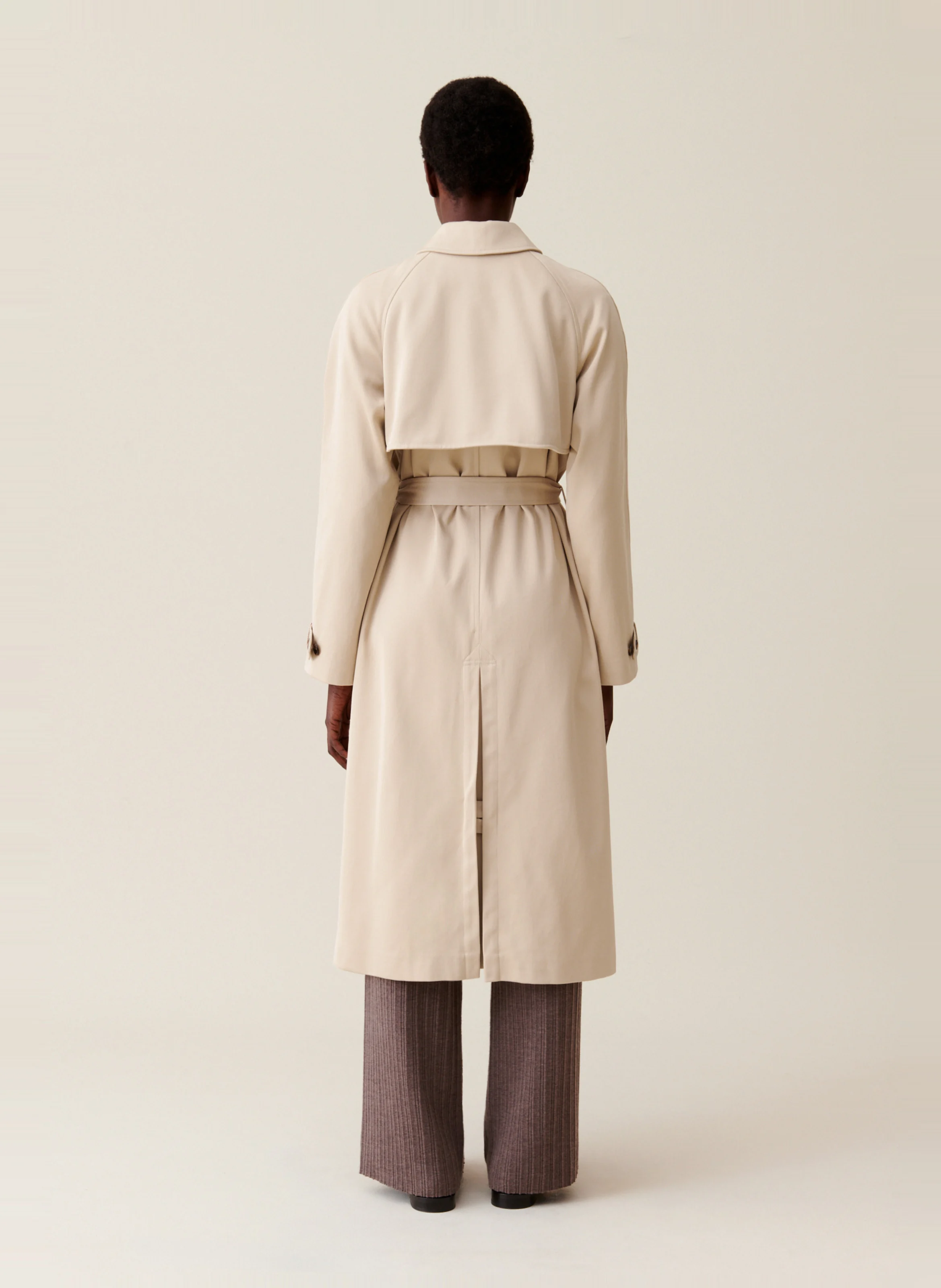 Trench classique 7/8eme en coton | Beige