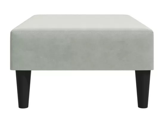 Repose-pied gris clair 77x55x31 cm velours