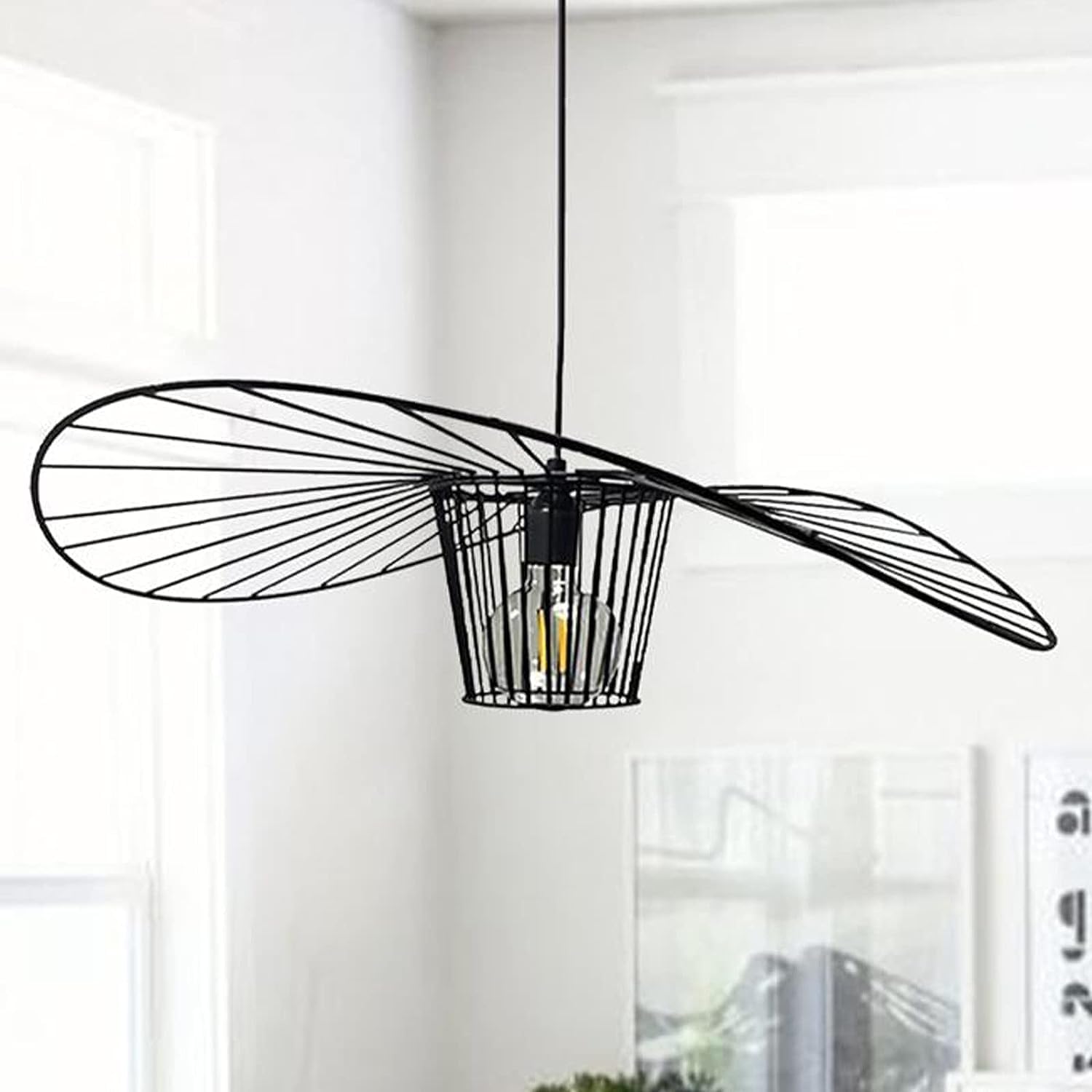100% Metall bamyum Genova Vertigo Lampe, Hängelampe Schwarz Ø70 cm 1 flammig, Küchenlampe Hängend Schwarz, Lampenschirm Hängelampe Esstisch Wohnzimmer, Pendelleuchte Esstisch Wohnzimmer, Lampe Vertigo