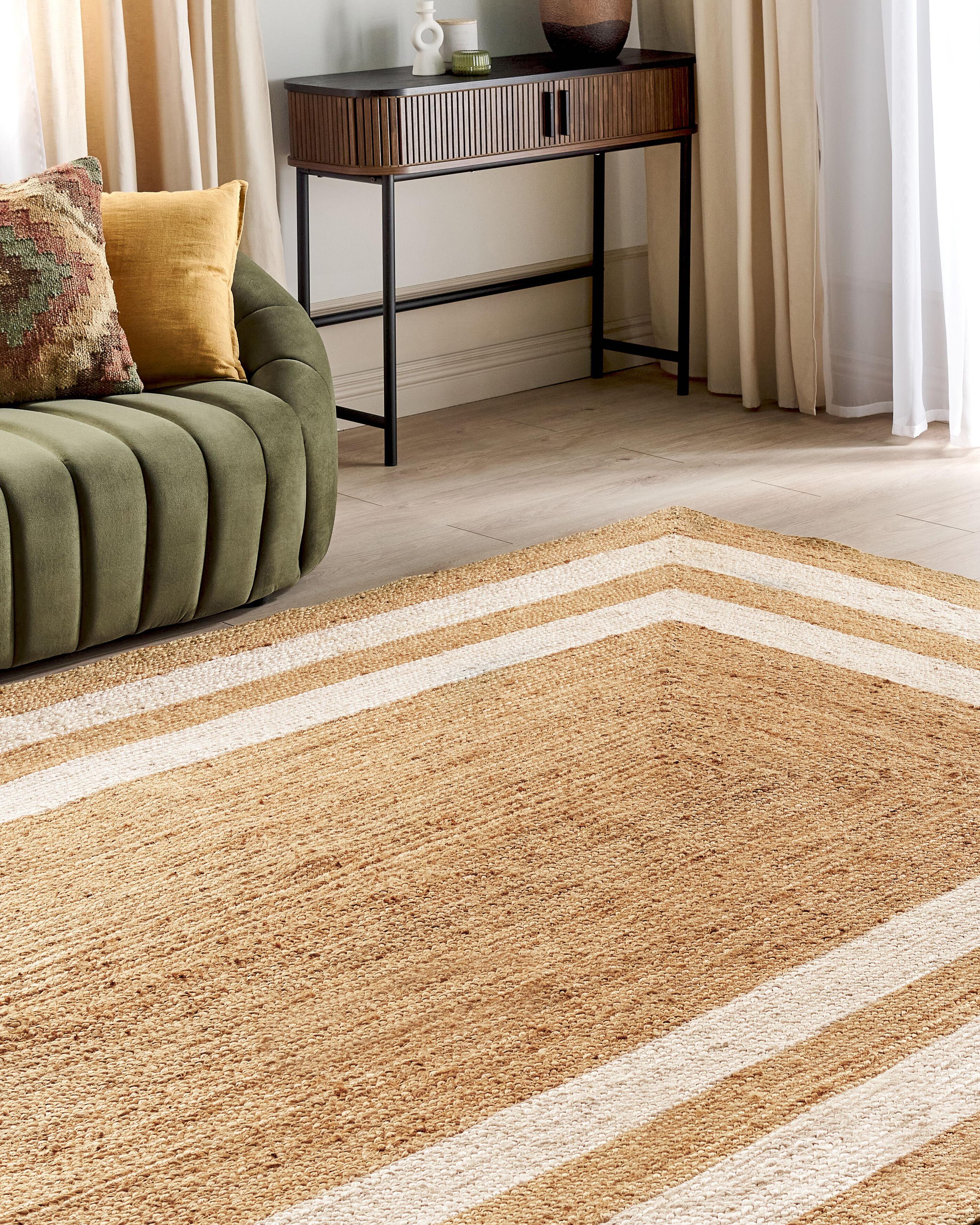 Vloerkleed GEMEREK Beige 160 x 230 cm Jute
